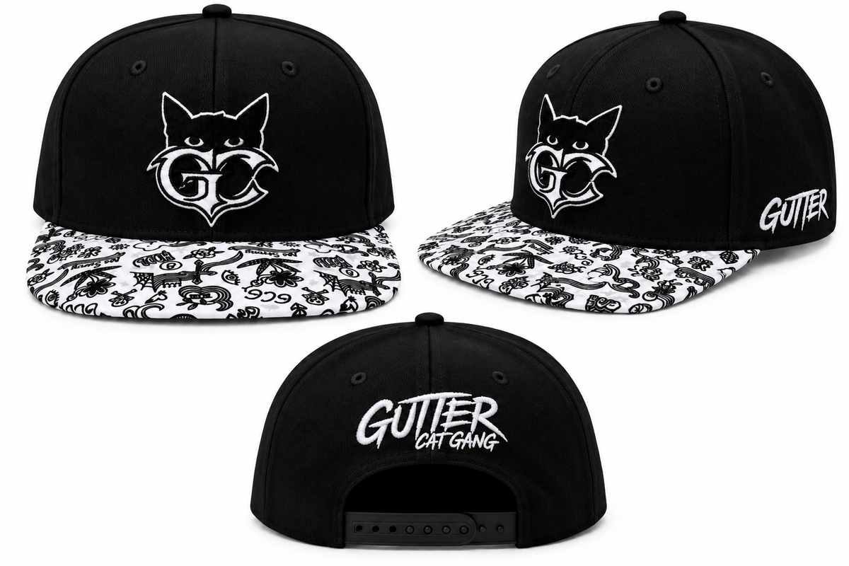 Gutter Cat Gang Signature Snapback Hat – Black Edition