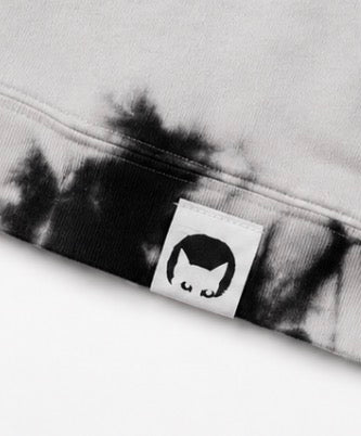 Gutter Cat Gang Tie-Dye Hoodie – Black & White | Limited Edition