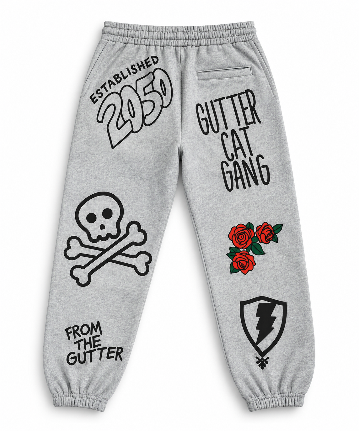 Gutter Cat Gang × Jugrnaut Chicago Gray Sweatpants