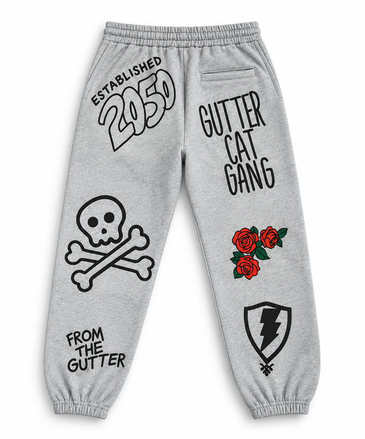 Gutter Cat Gang × Jugrnaut Chicago Gray Sweatpants