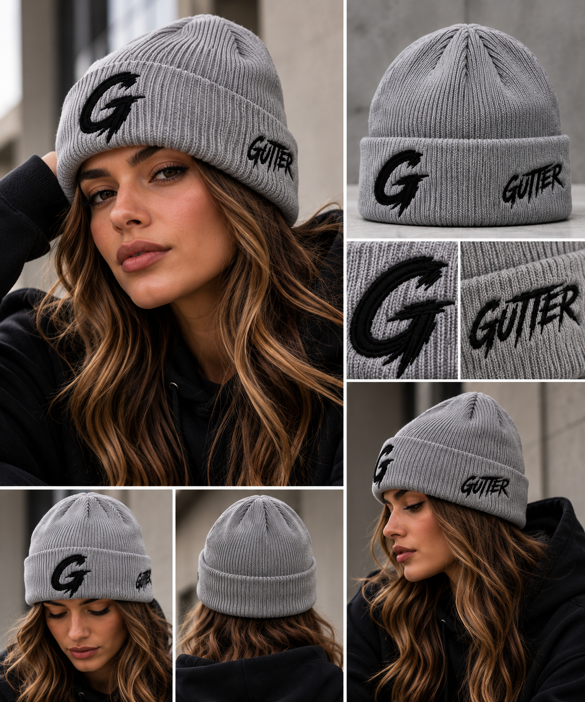 GRAY — Gutter Signature Beanie
