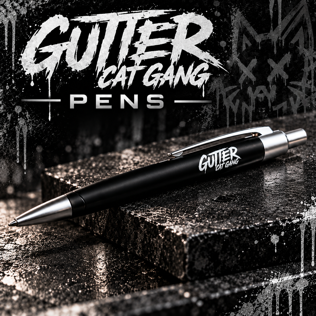 Gutter Cat Gang Pens – 3 Pack (Black Ink)