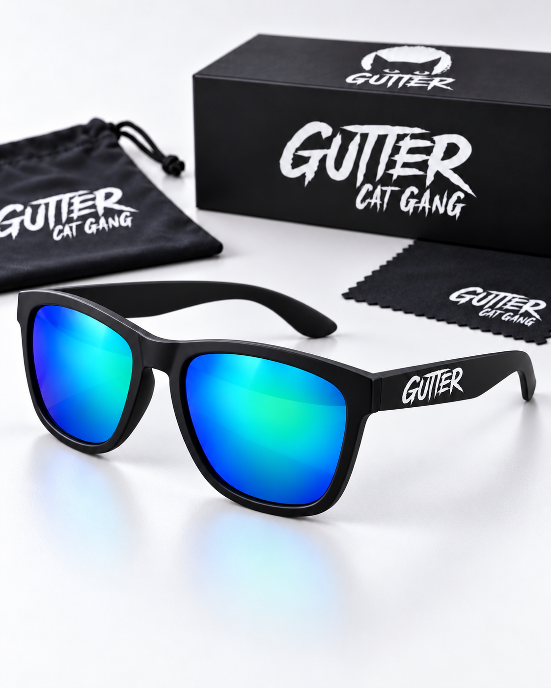 GUTTER Polarized Sunglasses – Ocean Mirror Edition
